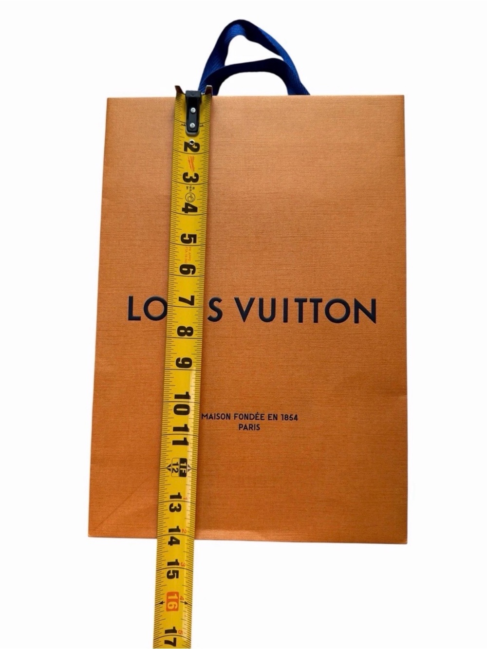 Authentic Louis Vuitton Orange Paper Shopping Tote Bag